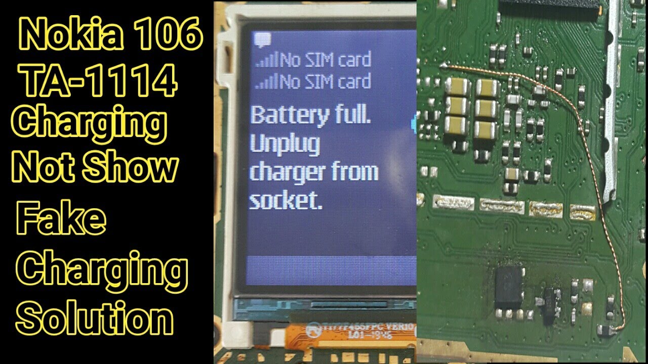 Nokia 106 charging Not Show TA 1114 Fake Charging Solution | Nokia 2021 2022 Model Charging Solution