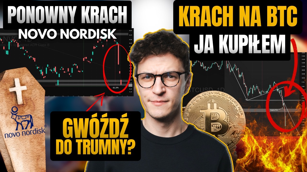 Novo-Nordisk znowu wraca do kryzysu? Krach na bitcoinie, stabilizacja na złocie i wyniki #GITnews