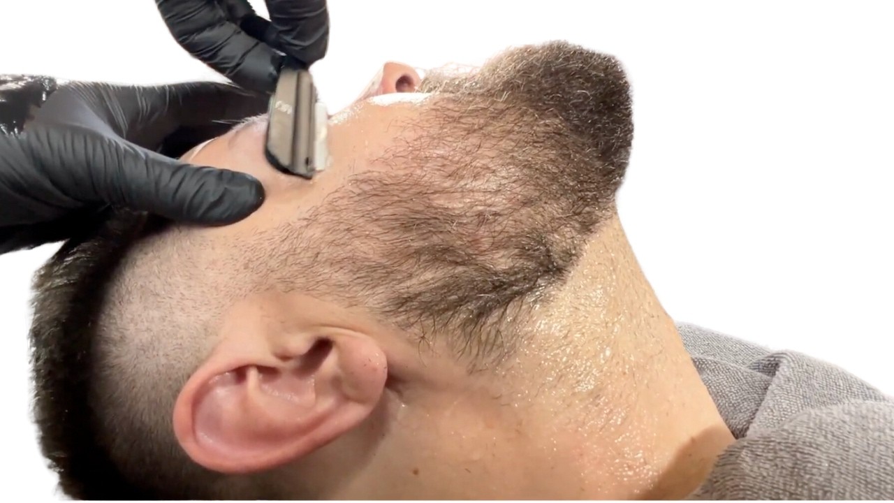 How To Use A Straight Razor To Line Up A Beard Barber Tutorial