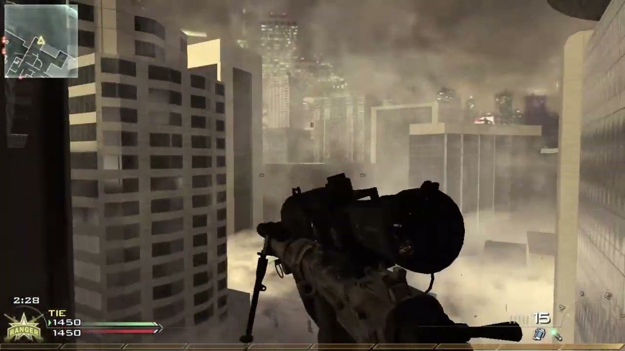 Crazy first try distance shot on Highrise! [MW2 2009]