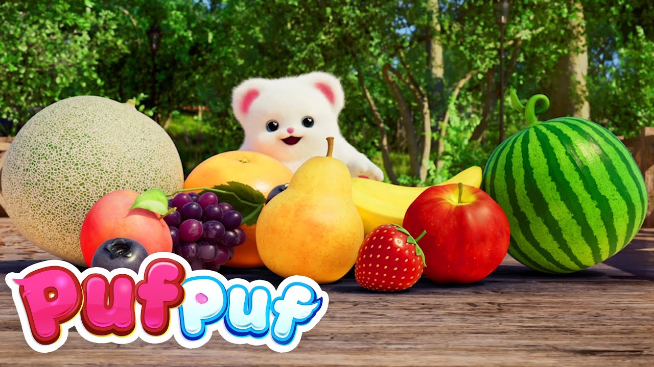C&acirc;ntecul Fructelor 🍎🍇🍌 | &Icirc;nvățăm despre fructe delicioase cu PufPuf &ndash; C&acirc;ntece pentru copii
