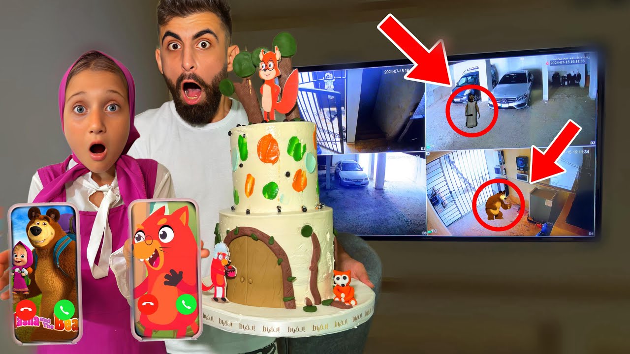 اتصلت على انثى السنجاب  الشرير الساعة 3 صباحا.. مع ماشا والدب ( اتحداك تكمل الفيديو للآخر .. )