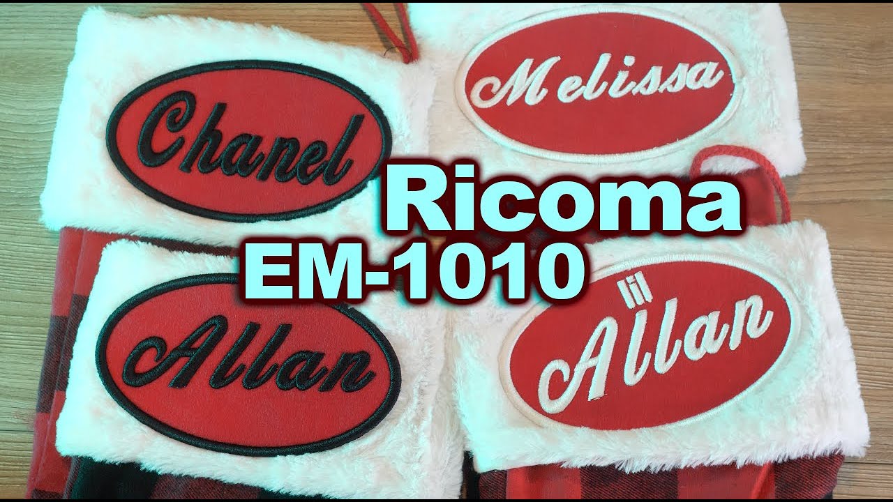 Ricoma Em-1010 Рождественские чулки с объемной аппликацией и вышивкой