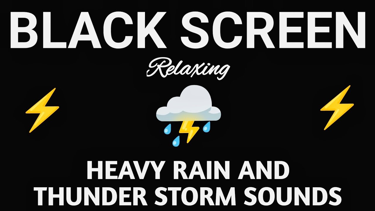 GENTLE RAIN Sounds for Sleeping BLACK SCREEN || Sleep and Meditation - Dark Screen Nature Sounds