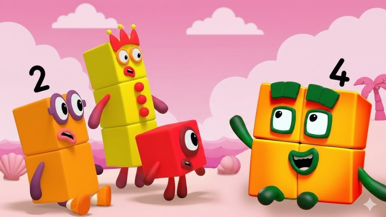 𝙽𝚞𝚖𝚋𝚎𝚛𝚋𝚕𝚘𝚌𝚔𝚜 Statisfiying Video -  Looking For Numberblocks Adventure In Pink Sea ASMR