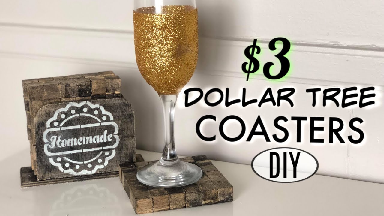 DIY Dollar Store Wood Coasters