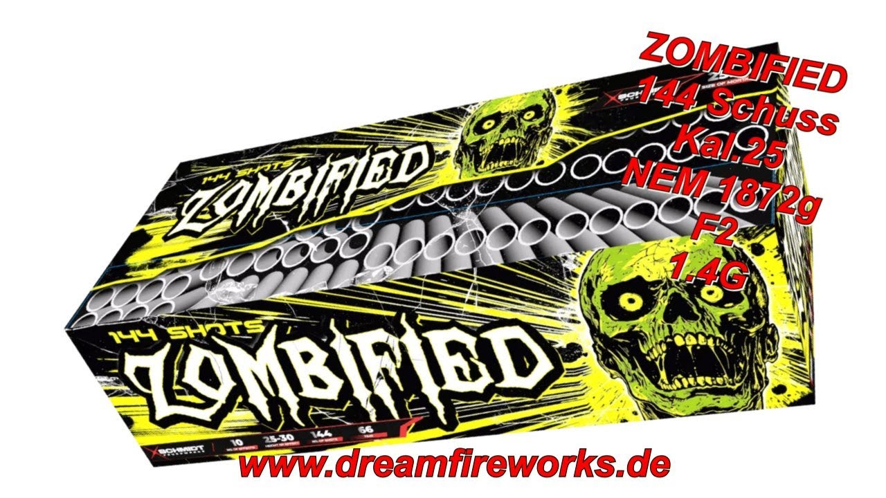 CLE4718 ZOMBIFIED 144  NEM 1879 Schuss Kal.25 F2 & 1.4g zu bekommen unter www.dreamfireworks.de