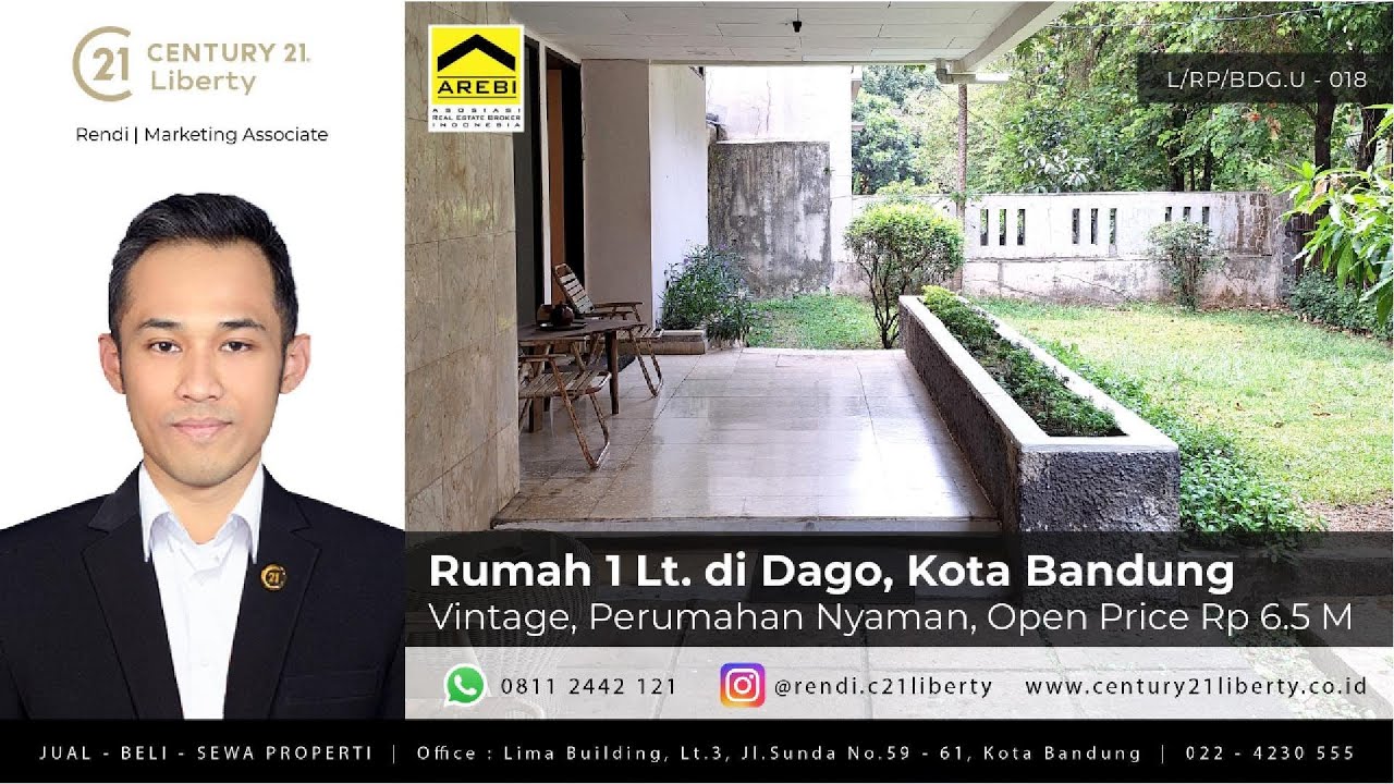 Rumah 1 Lt, di Dago, Kota Bandung. Jarang Ditemukan, Lokasi Asri dan Nyaman.
