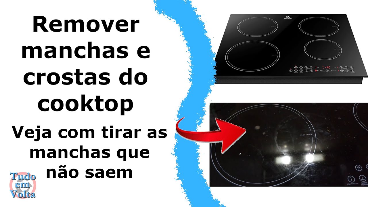 Como tirar manchas do cooktop indução? crosta de sujeira, limpar queimado do vidro, fogão de indução