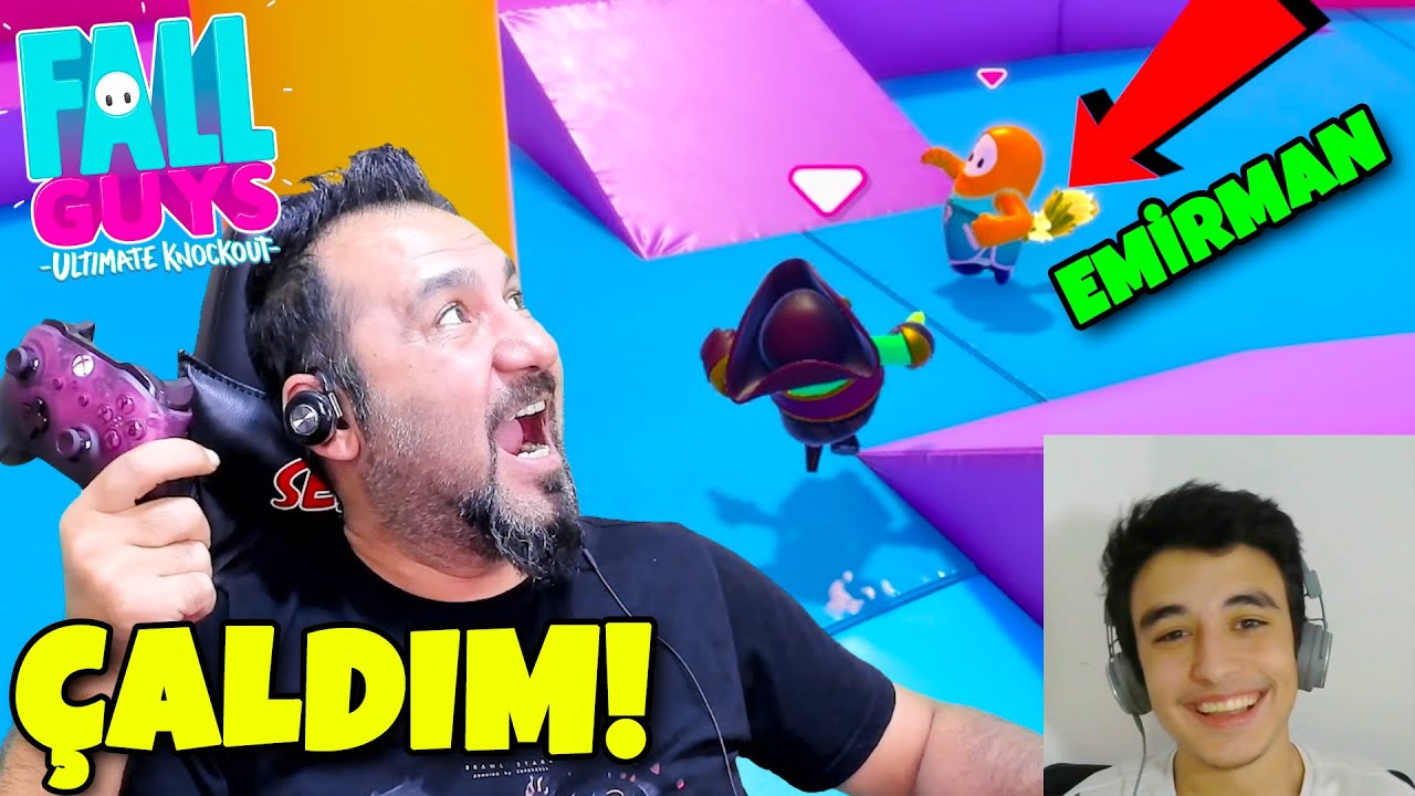GAMEPAD KIRDIM! EMİRMANIN KUYRUĞUNU ÇALDIM! FALL GUYS KOMİK ANLAR | EMİRMAN İLE  FALL GUYS OYNUYORUZ