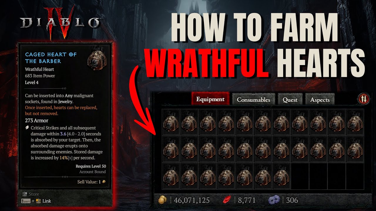 How to farm WRATHFUL Hearts Guide - Get your powerful and OP Hearts NOW in Diablo 4