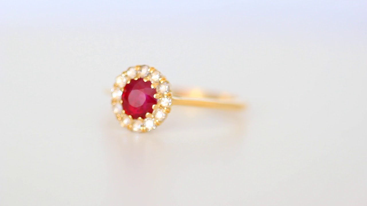 0.77 ct Unheated Burma Ruby Ring