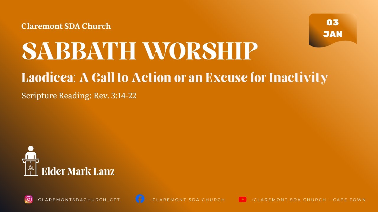 Claremont SDA Church - 03 January 2026-Eld Mark Lanz