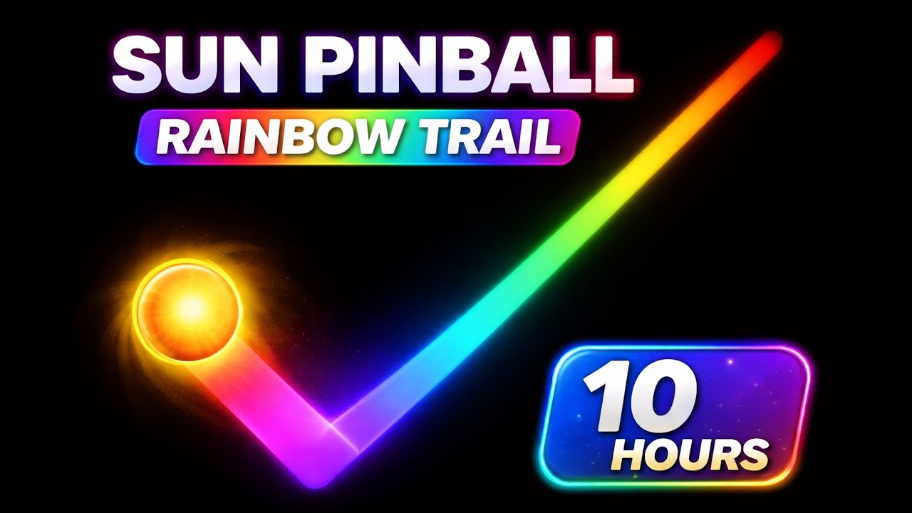 Sun Pinball ☀️ Rainbow Trail 🌈 10 Hours of Therapeutic Motion