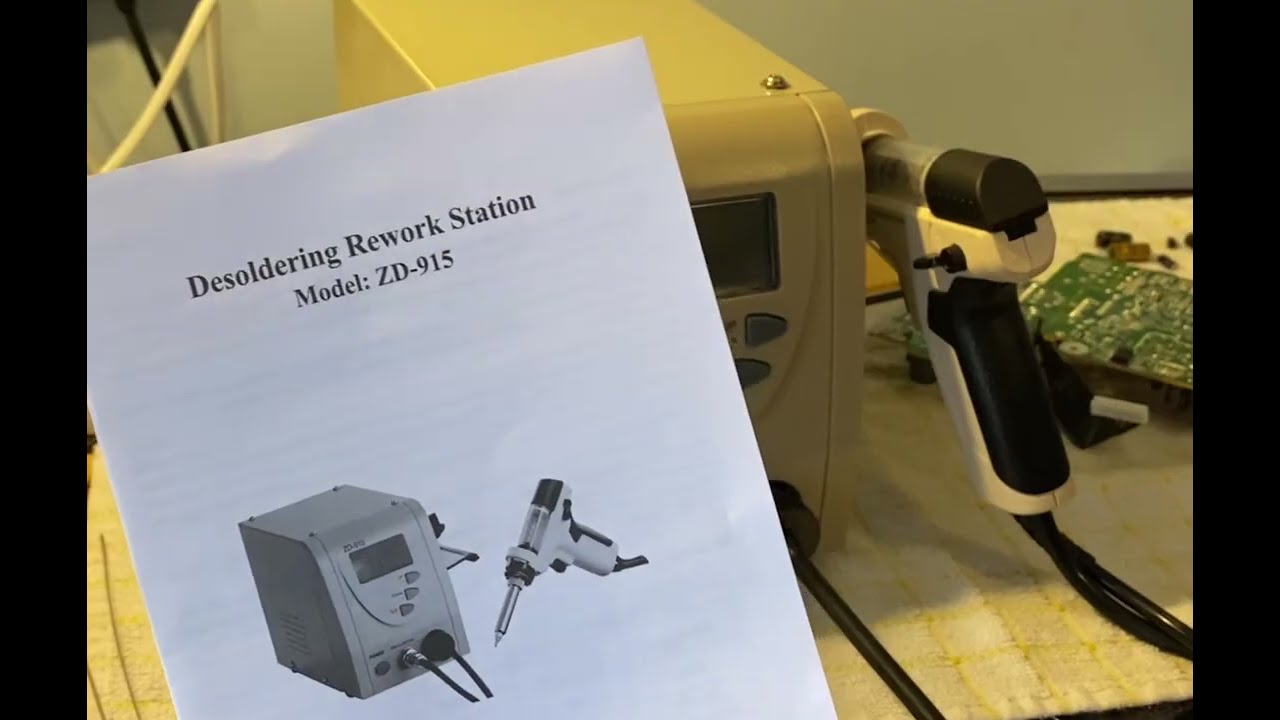 DURATOOL / ZD-915 Desoldering Rework Station - Novice Demonstration - Removing Components With Ease