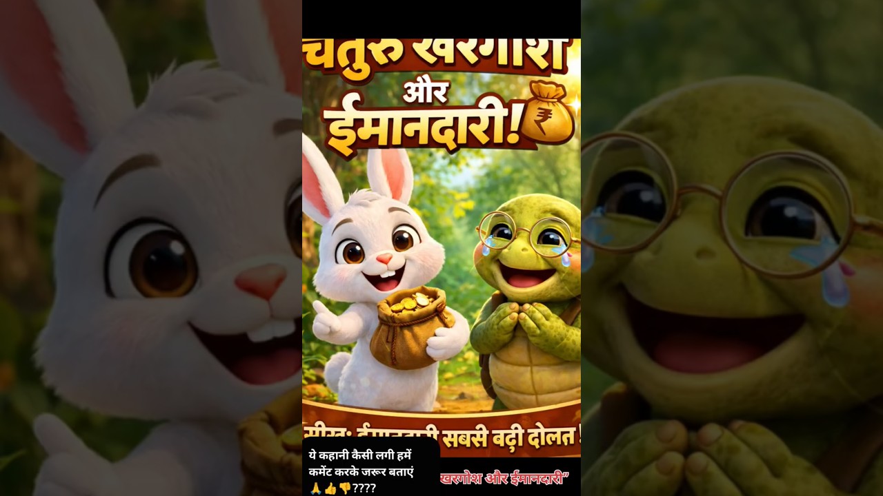 चतुरू खरगोश और ईमानदारी 🐰✨ | Moral Story for Kids in Hindi | Kids Cartoon Story