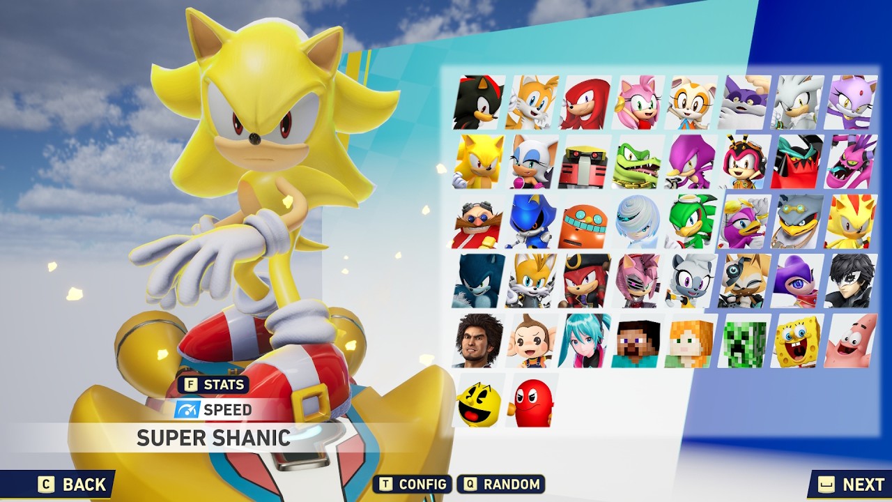 Super Shanic X Super Sodow in Sonic Racing Crossworlds Mod | Super Sonic X Super Shadow Fusion