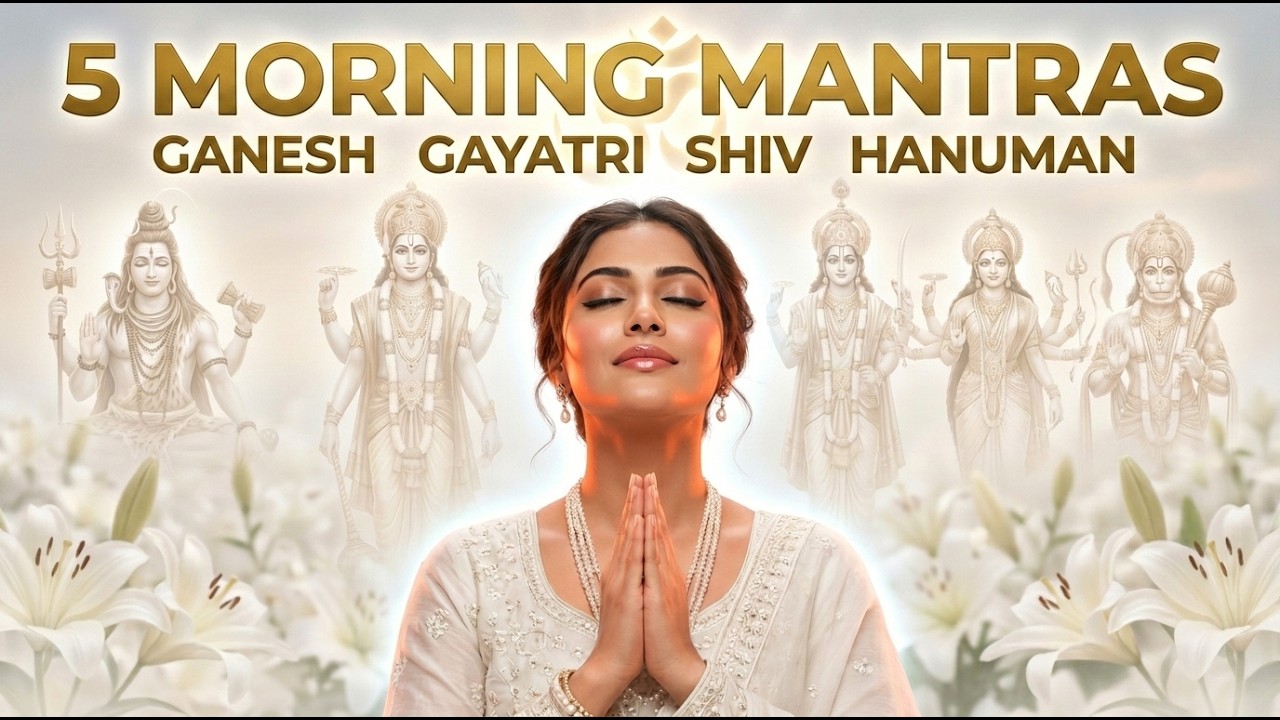5-in-1 Morning Mantras of Ganesh, Gayatri, Lakshmi, Shiv & Hanuman