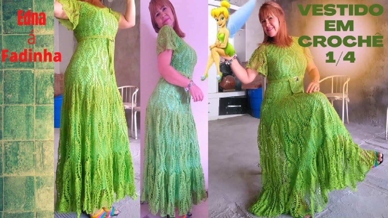 VESTIDO EM CROCHÊ FÁCIL E RÁPIDO PARTE-1/4