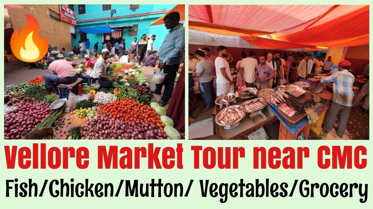 Vellore Main Market Tour | Vellore Market near cmc | Vellore Maret Vlog1 #velloremarket #india