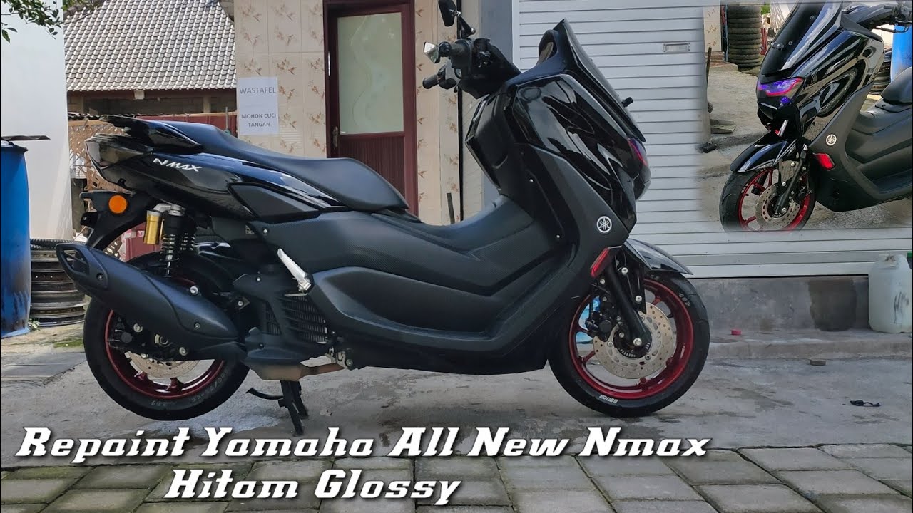 Repaint yamaha all new nmax hitam glossy #kinclong