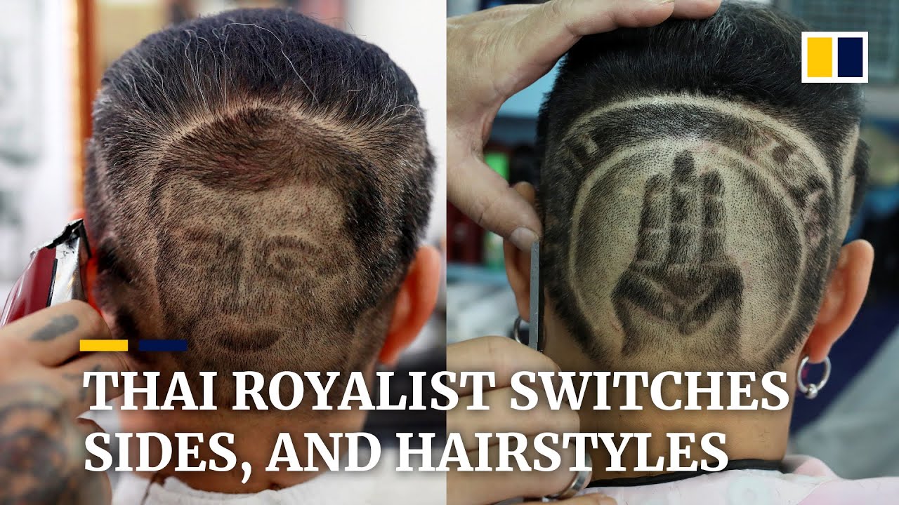 Change is in the hair: former Thai royalist changes haircut from king&rsquo;s portrait to protest salute