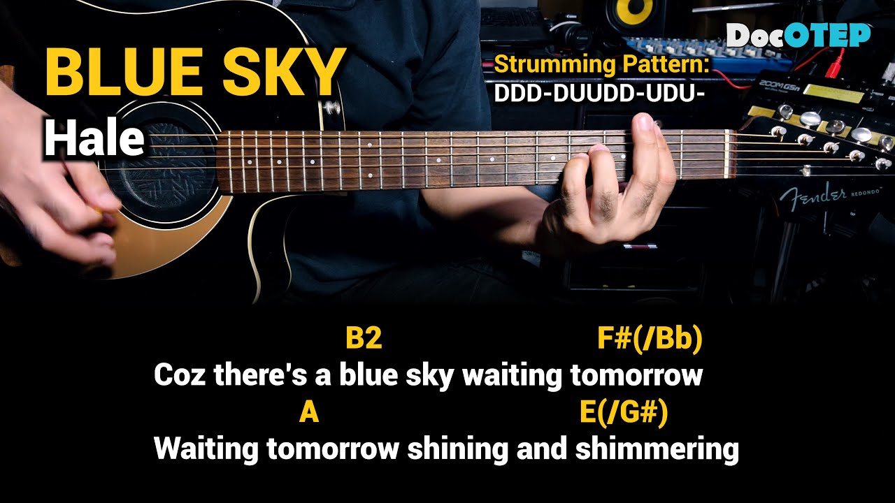 Blue Sky - Hale (Guitar Chords Tutorial with Lyrics)