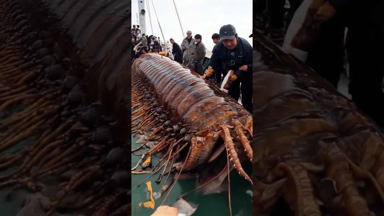 Long deep sea creature caught #ytshorts #fishing #deepsea #ocean #amazing #ai #pacific
