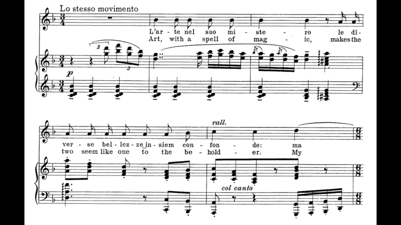 Recondita armonia (Tosca - G. Puccini) Score Animation