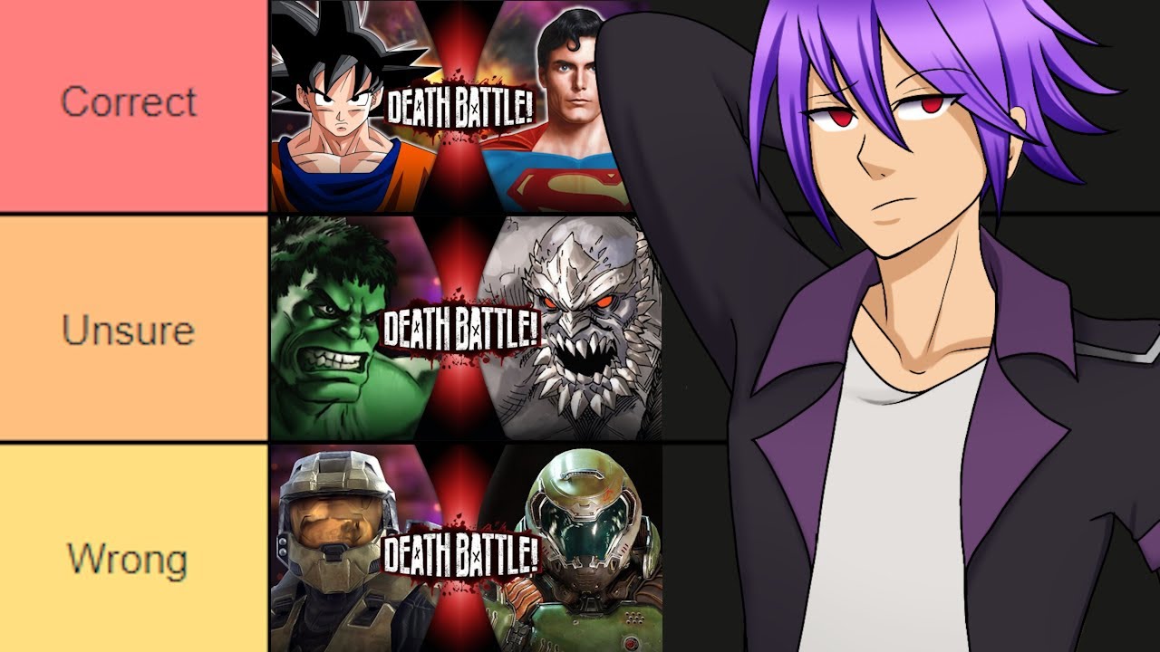 Who would CANONICALLY win Death Battles? (Tier List part 1)