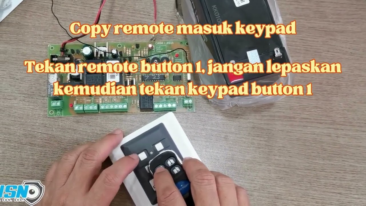 How to learn Casa SG 350 Remote control to new casa NX320 panel