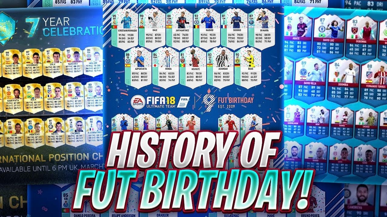 THE HISTORY OF FUT BIRTHDAY! FIFA 17 & 18 FUT BIRTHDAY PLAYERS!