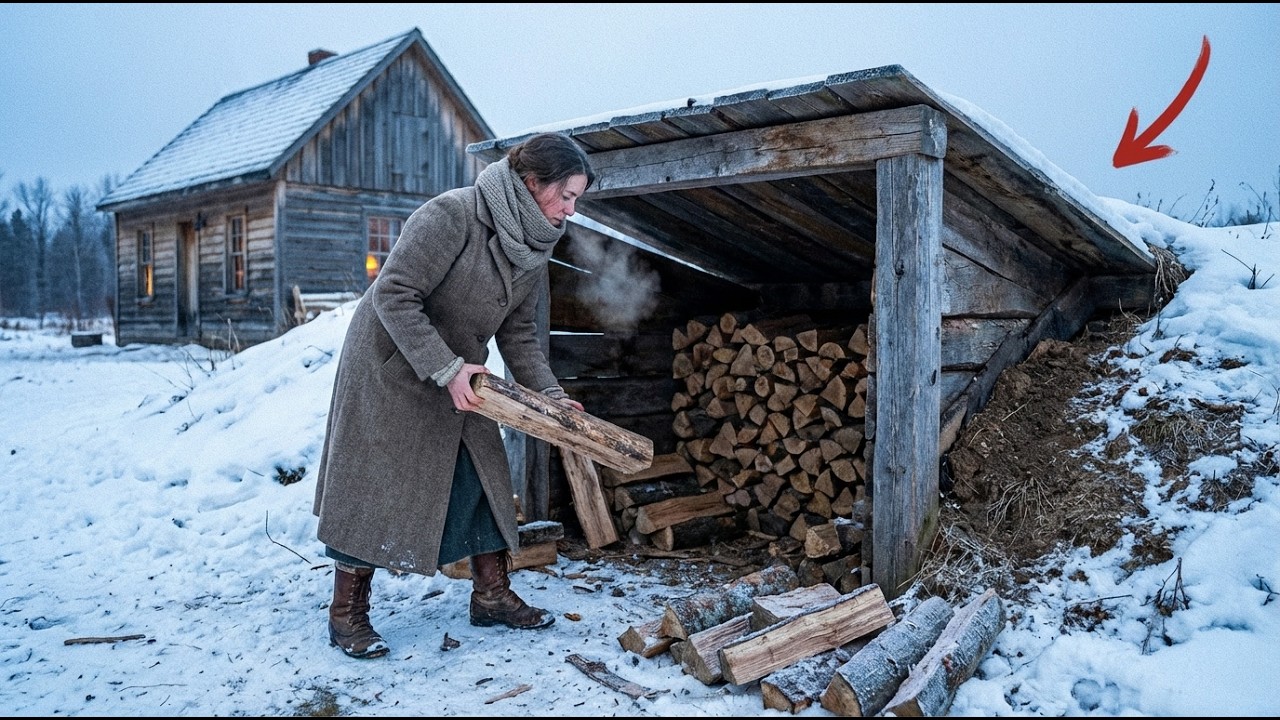 She Built a Dugout Shed Behind Her Cabin for $8 — Until Her Firewood Stayed Dry Through Winter