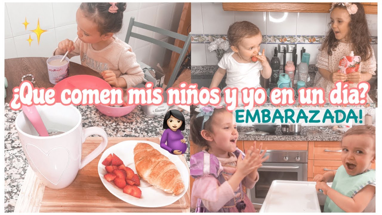 ¿Qué COMEN mis HIJOS en un día?+¿Que como en un día embarazada? 2020