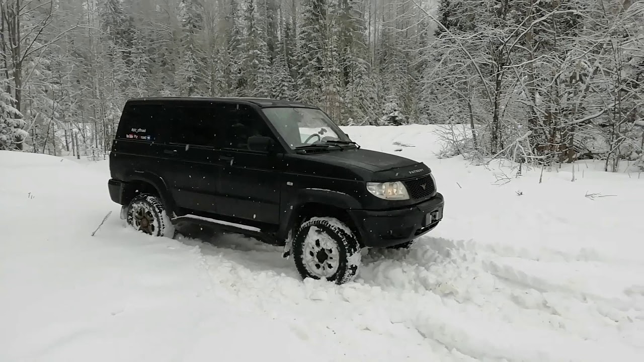 Лебёдка Smittybilt 8000 на УАЗ ПАТРИОТ. (Испытания) снежный offroad. Pajero sport, неподалёку)