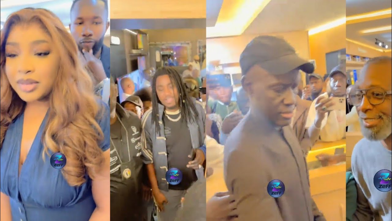 Inauguration nouvelle boutique de Ndiaga Euro avec Wally Seck, Venus Ndour, Bouba Ndour... 