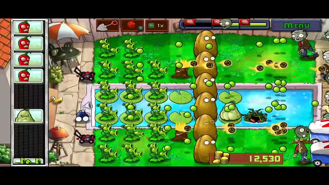Pvz 1 final backyard level(new content)