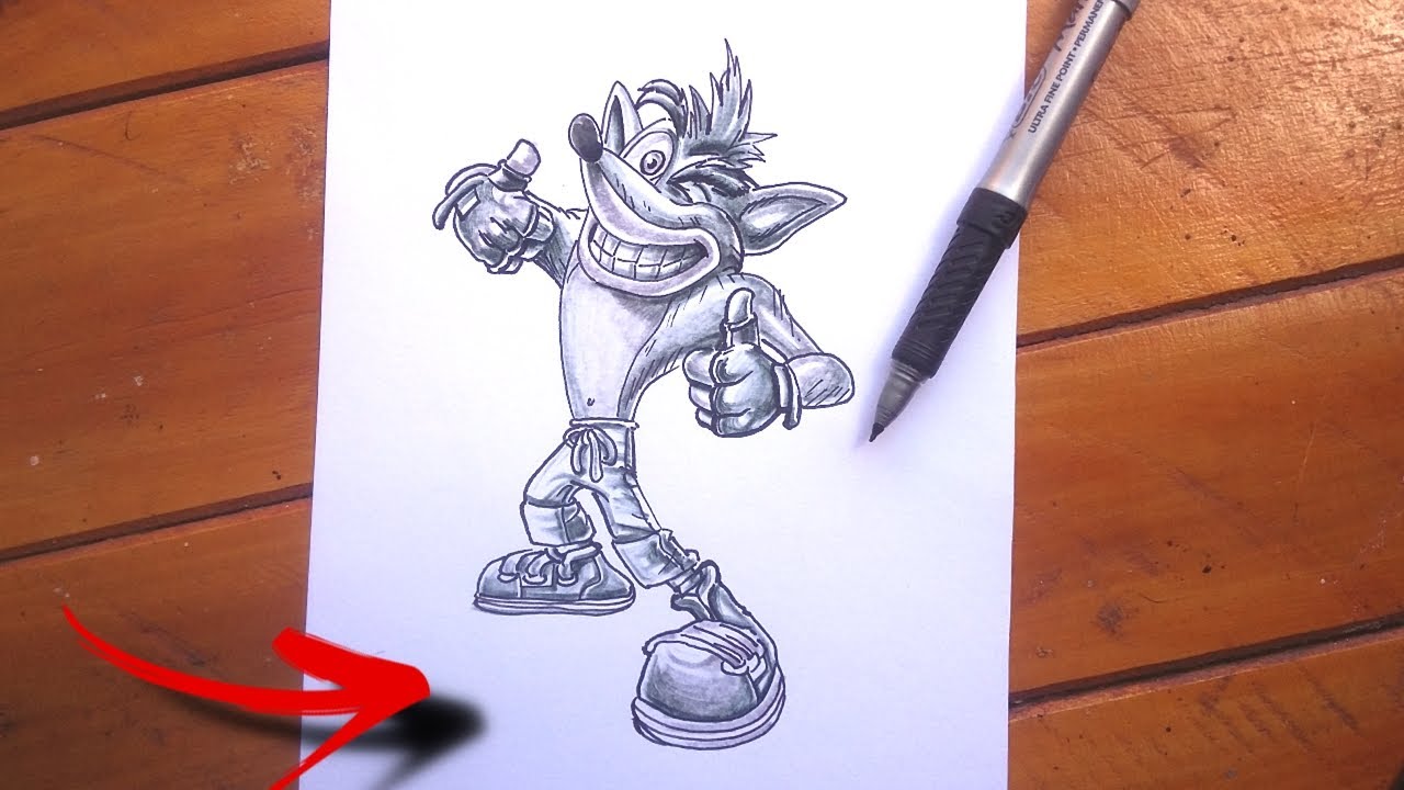 How To draw Crash Bandicoot