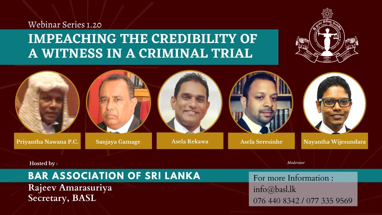 BASL Webinar 1.20: Impeaching the Credibility of a Witness in a Criminal Trial
