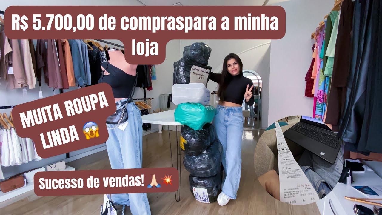 Muitas vendas 😱 | R$ 5.700,00 em compras Abrindo os 📦 de novidades para a minha loja de roupas