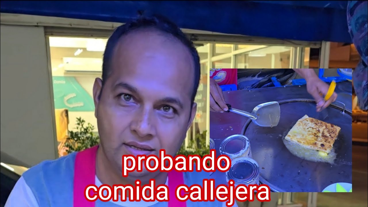 Provando comida callejera en tailandia