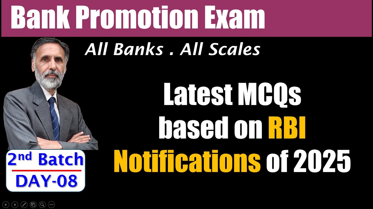 Bank Promn Exam SPECIAL CLASS on RBI Notifications 2025 @6.30 am 14.09.25