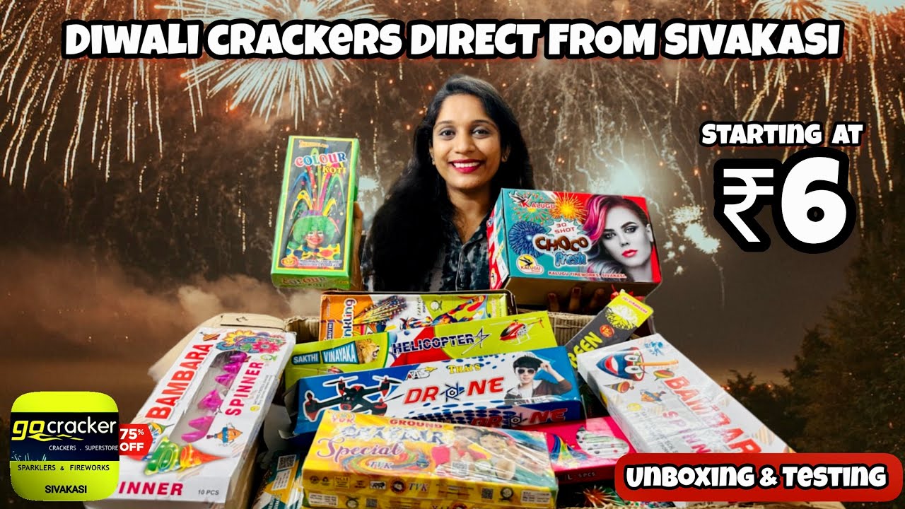 2023 Diwali Crackers Sivakasi Sky Shots ₹295|Online Fireworks From ₹6 Rocket Helicopter Bomb Testing