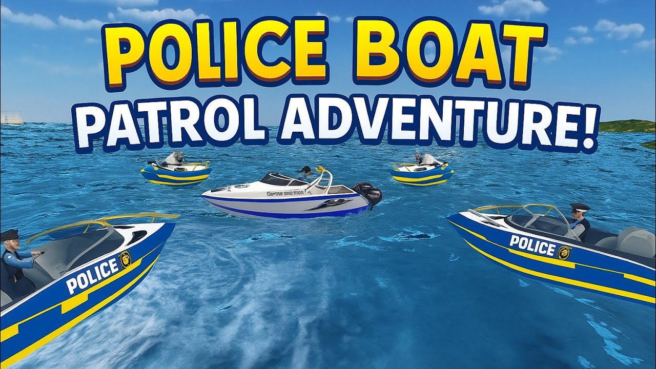 🚤 Police Boat Patrol Adventure on the Ocean! | City Cop Car Chase Game 🌊👮‍♂️