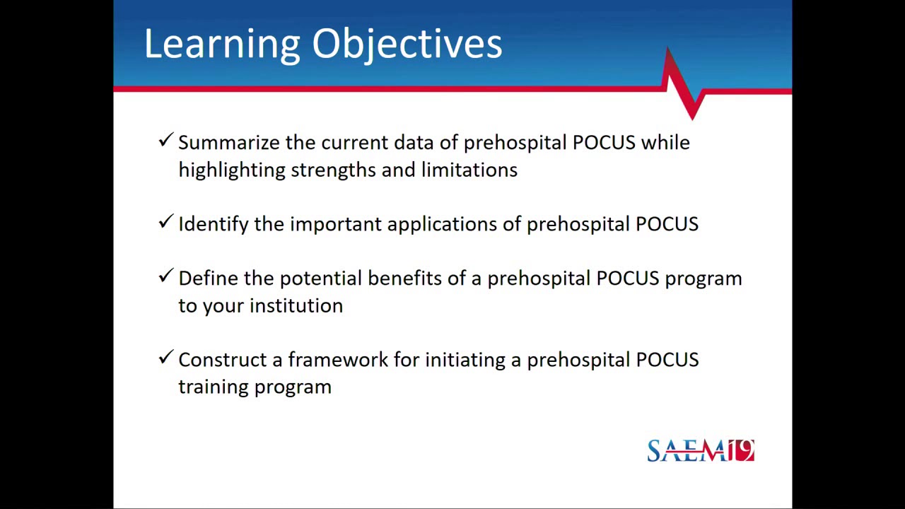 SAEM18: Building a Prehospital Ultrasound Program