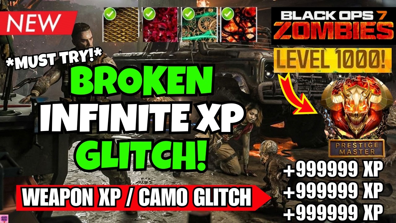 *DO ASAP!* BO7 SOLO INFINITE XP GLITCH! FAST LEVEL 1000 + EASY WEAPON XP & CAMO FARM | BO7 ZOMBIES
