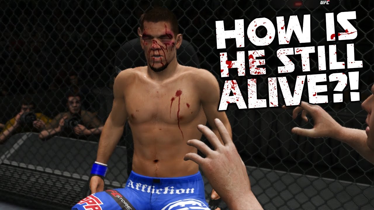 UFC Undisputed 3! - Настоящая КРОВАВАЯ БАНЯ!! Его лицо - КАША!!