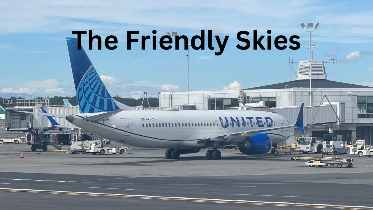 United Airlines 737 MAX 8 First Class (из Анкориджа (ANC) в международный аэропорт Сан-Франциско)
