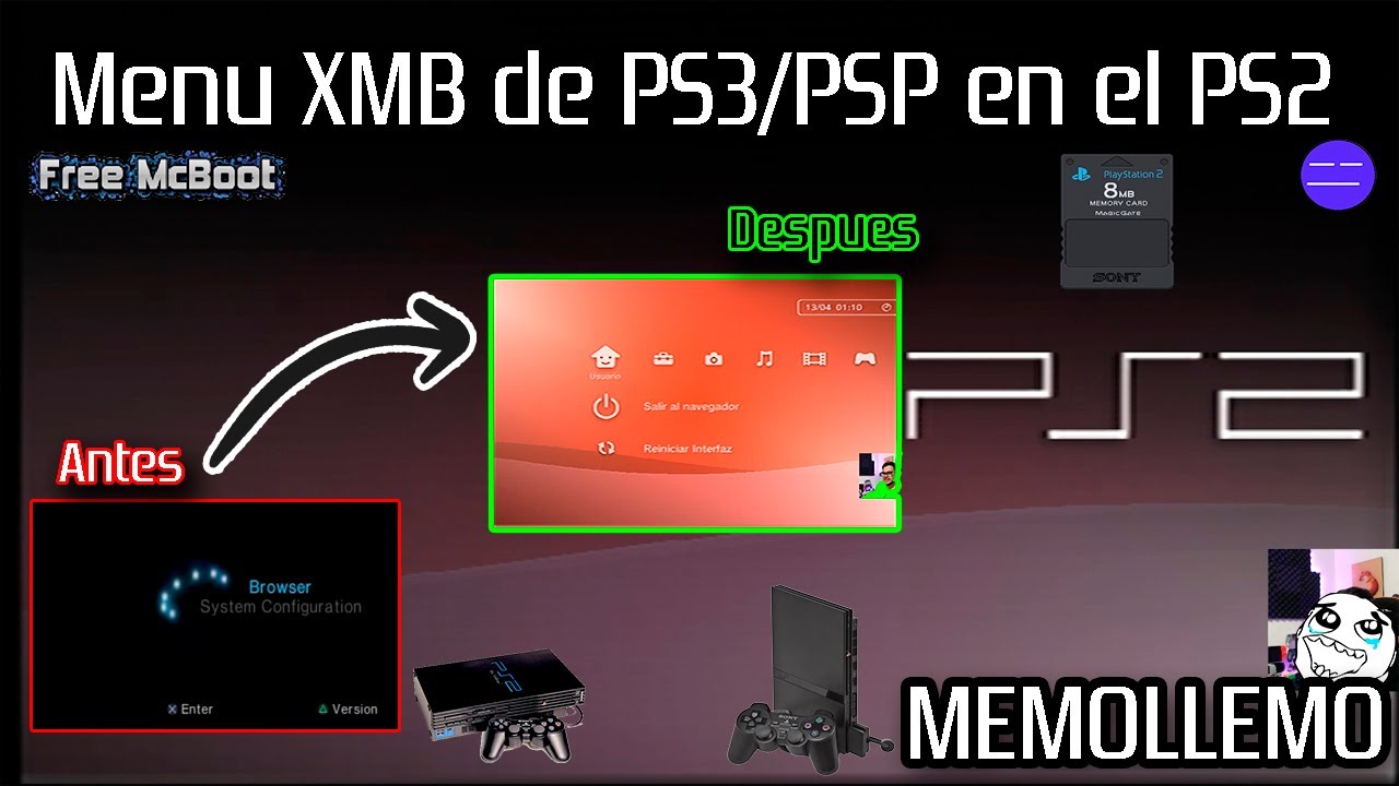 Menu de PSP - PS3 en el PS2 | OSD-XMB FreeMcBoot |