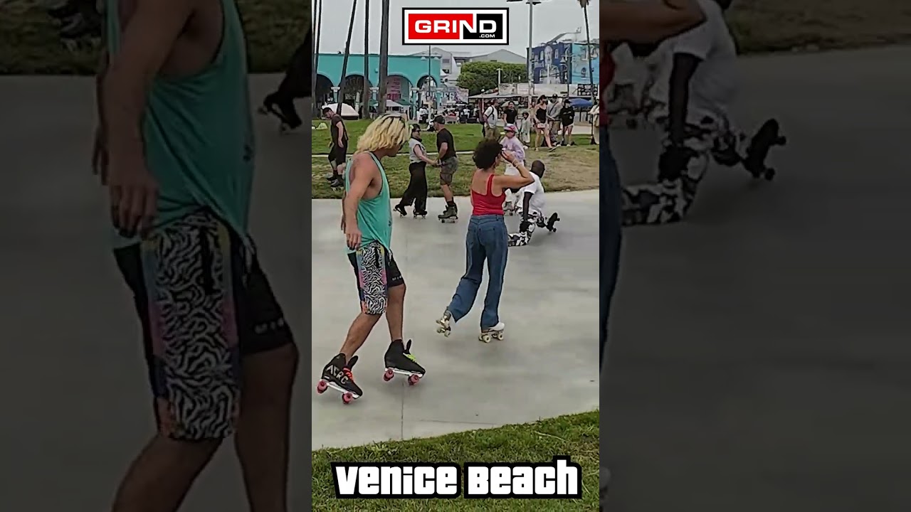 Victoria Mon&eacute;t - Experience pt 3 at Venice Beach roller disco Plaza live. #grind   #rollerskating